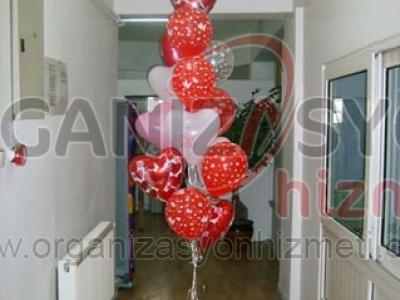 Sevgililer Günü Balon Süsleme